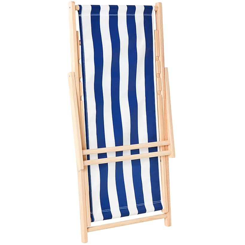 Comfortable Outdoor Sling Chair with Breathable Fabric - Perfect for Patio, Garden, Poolside & Lakeside Relaxation | The Lakeside Collection in Blue