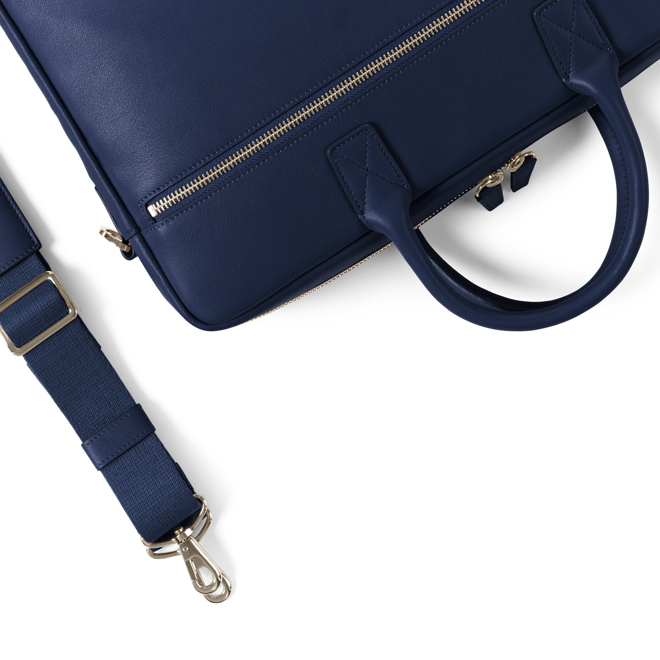 Knox Slim Laptop Bag for Men & Women - Lightweight Water-Resistant 15.6 Inch Computer Briefcase - Perfect for Business Travel, Office Commute & College (Navy Blue)