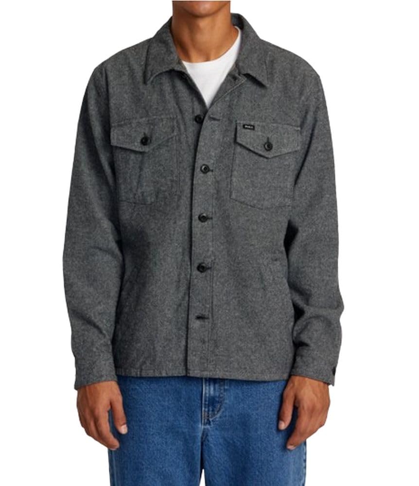 RVCA Men's Shirt Jacket - Lightweight Casual Button-Up Shirt Jacket for Outdoor Activities, Streetwear & Layering
