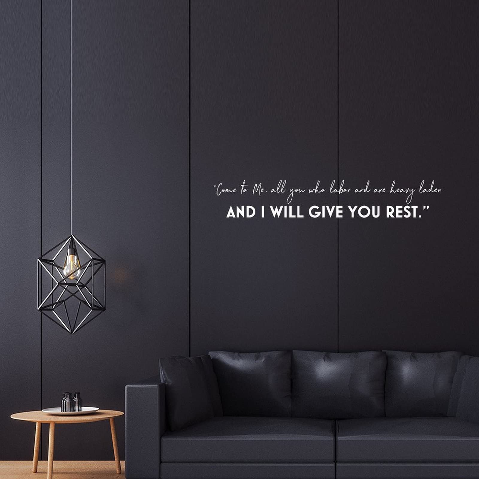 Inspirational Wall Decal - 'Come to Me All You Who Labor' Bible Quote Sticker for Living Room, Family Room & Office - 22 Inch Motivational Wall Art - Perfect for Home Decor & Spiritual Encouragement