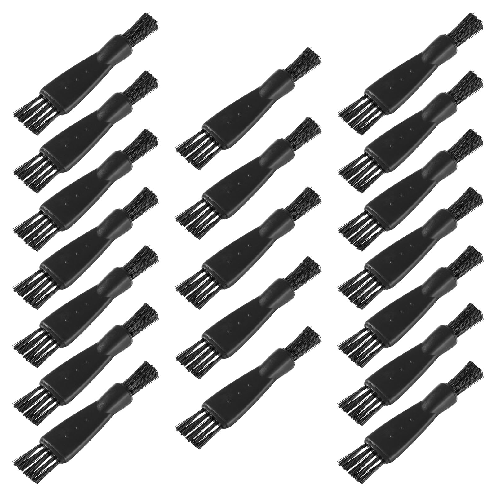 20PCS Clipper Cleaning Brush Set - Double Head Electric Shaver & Razor Cleaning Brushes with PP Handle - Replacement Detail Cleaning Tools for Men's Grooming Kits - Perfect for Home, Salon and Travel Use