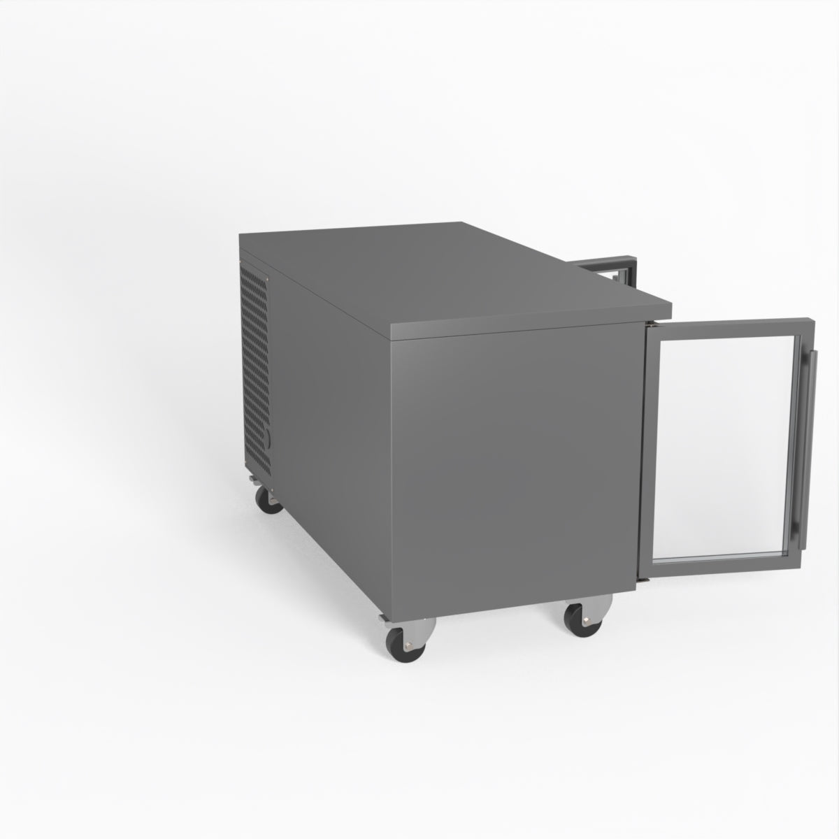 Commercial Glass Door Refrigerator - 2 Door Under Counter Display Fridge 700mm Depth GNX2100TNG - Perfect for Restaurants, Cafes, and Retail Stores