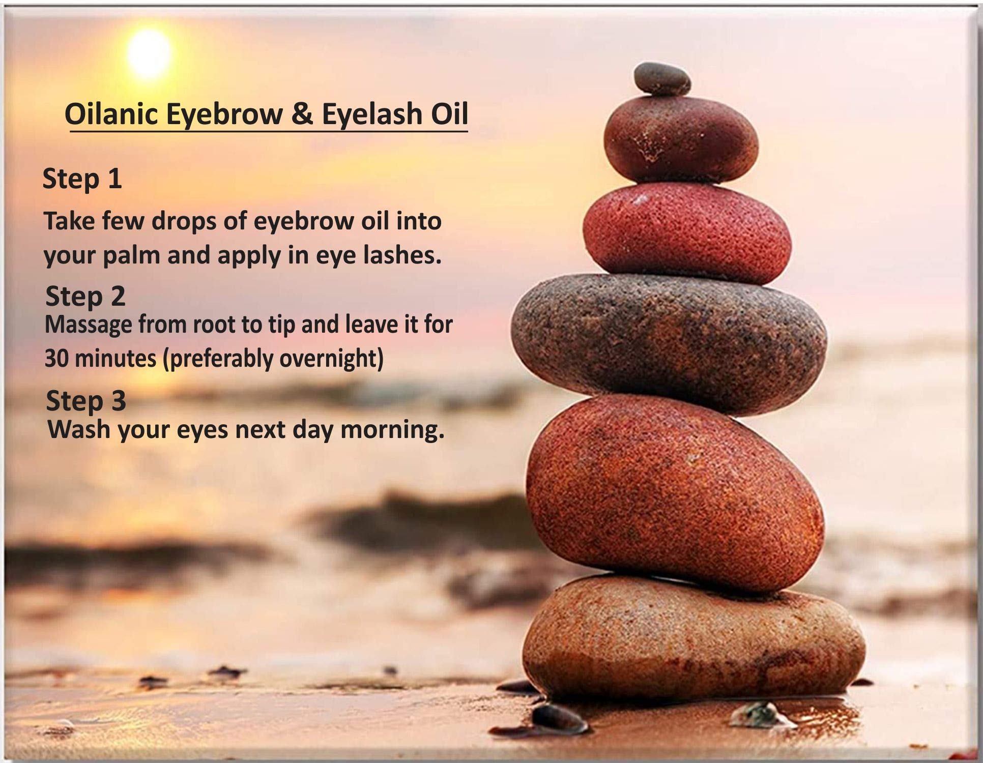 Oilanic 100% Pure Organic Eyebrow & Eyelash Growth Oil - 30ml | Natural Lash & Brow Enhancer for Thicker, Fuller Hair | Perfect for Nighttime Treatment & Daily Conditioning