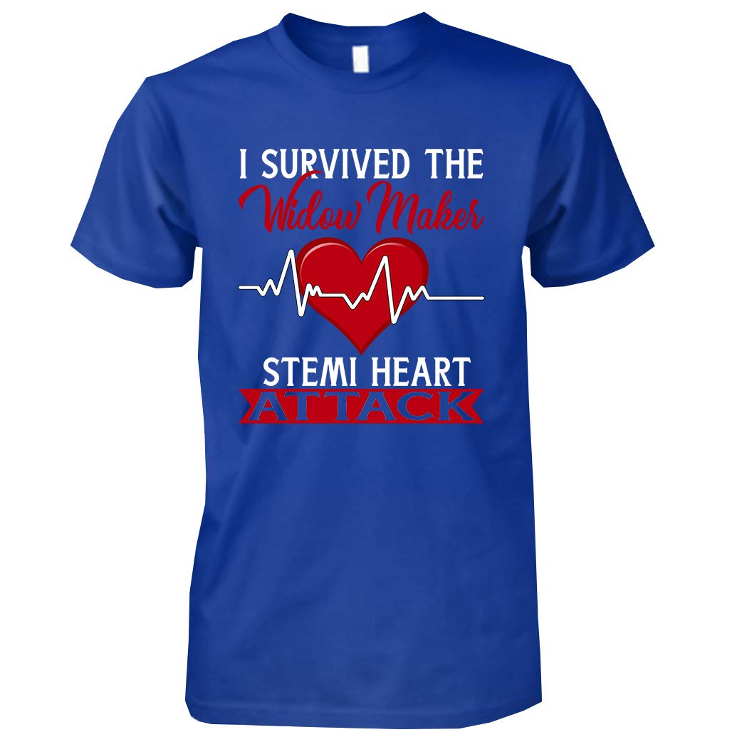 I Survived The Widow Maker STEMI Heart Attack T-Shirt - Funny Medical Survivor Tee for Heart Attack Awareness & Support