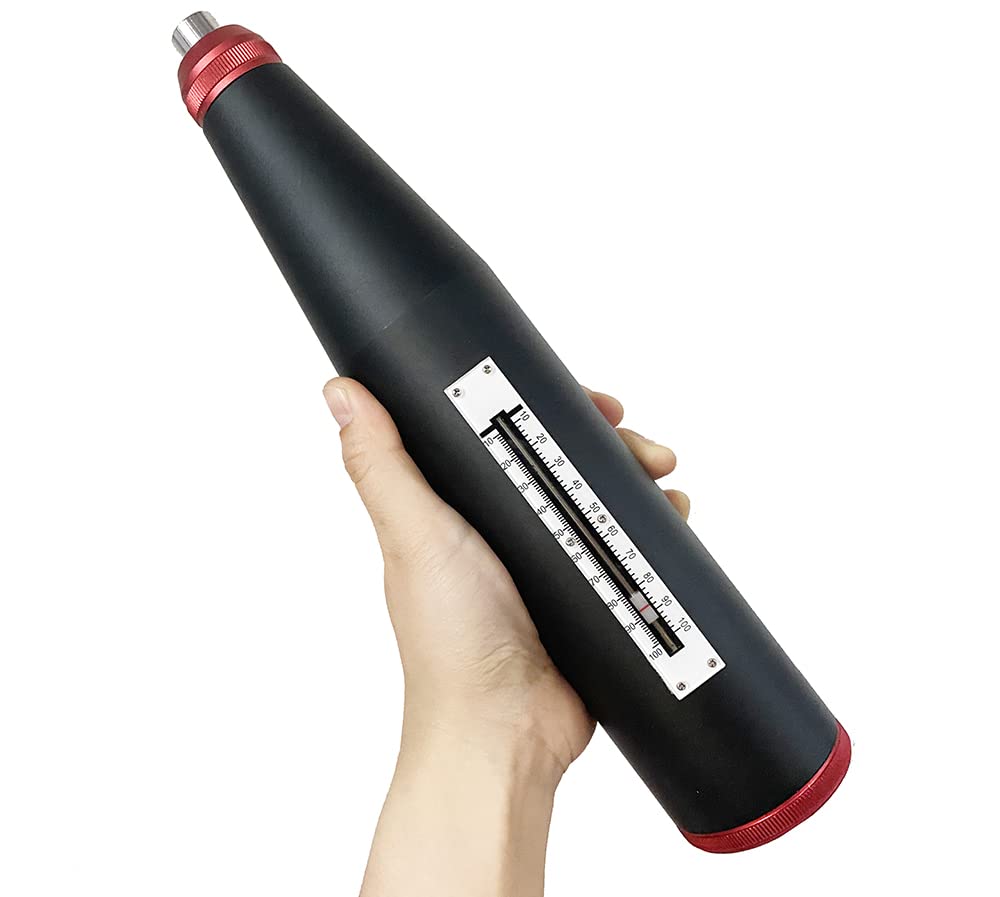 Professional Concrete Rebound Hammer Tester - Digital Concrete Strength Testing Device for Building Materials, Panels, Beams, Columns & Bridges - 20.0±0.2mm Pointer Length, 0.65±0.15N Friction - Perfect for Construction Quality Control & Structural Integrity Testing