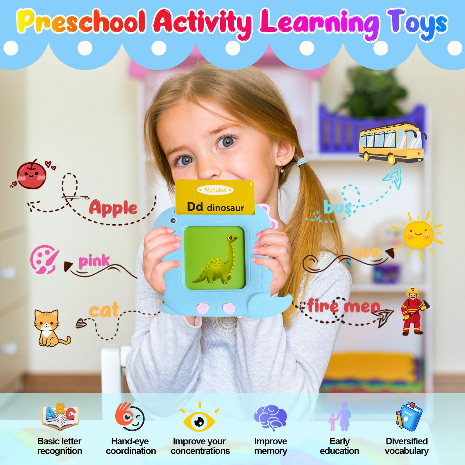 Pocket Speech Talking Flash Cards - 336 Sight Words Educational Toys for Toddlers Age 3-5 | Montessori Learning, Autism Sensory & Speech Therapy Materials | Perfect for Home, Classroom & Travel Use