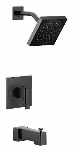 Moen UTS3713EPBL 90 Degree M Core 3 Series Tub and Shower Trim - Matte Black Finish | Eco Performance Water-Saving Design | Perfect for Modern Bathroom Renovations & Water Conservation Projects