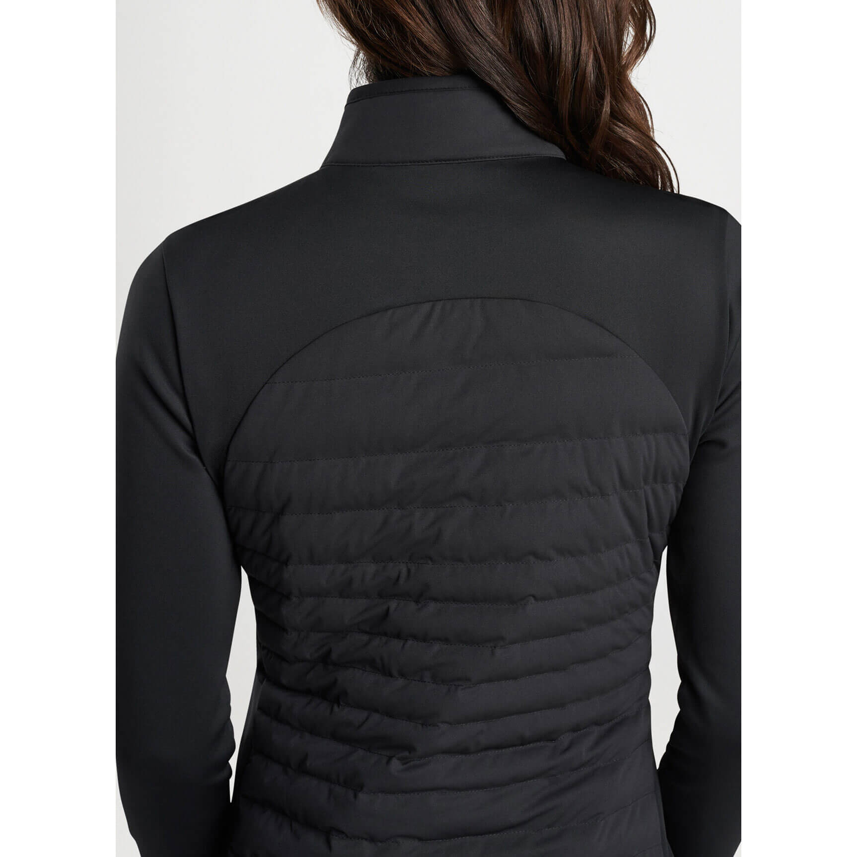 Peter Millar Women's Merge Hybrid Jacket - Lightweight Waterproof Windbreaker for Outdoor Activities | Perfect for Hiking, Golf & Travel | Black