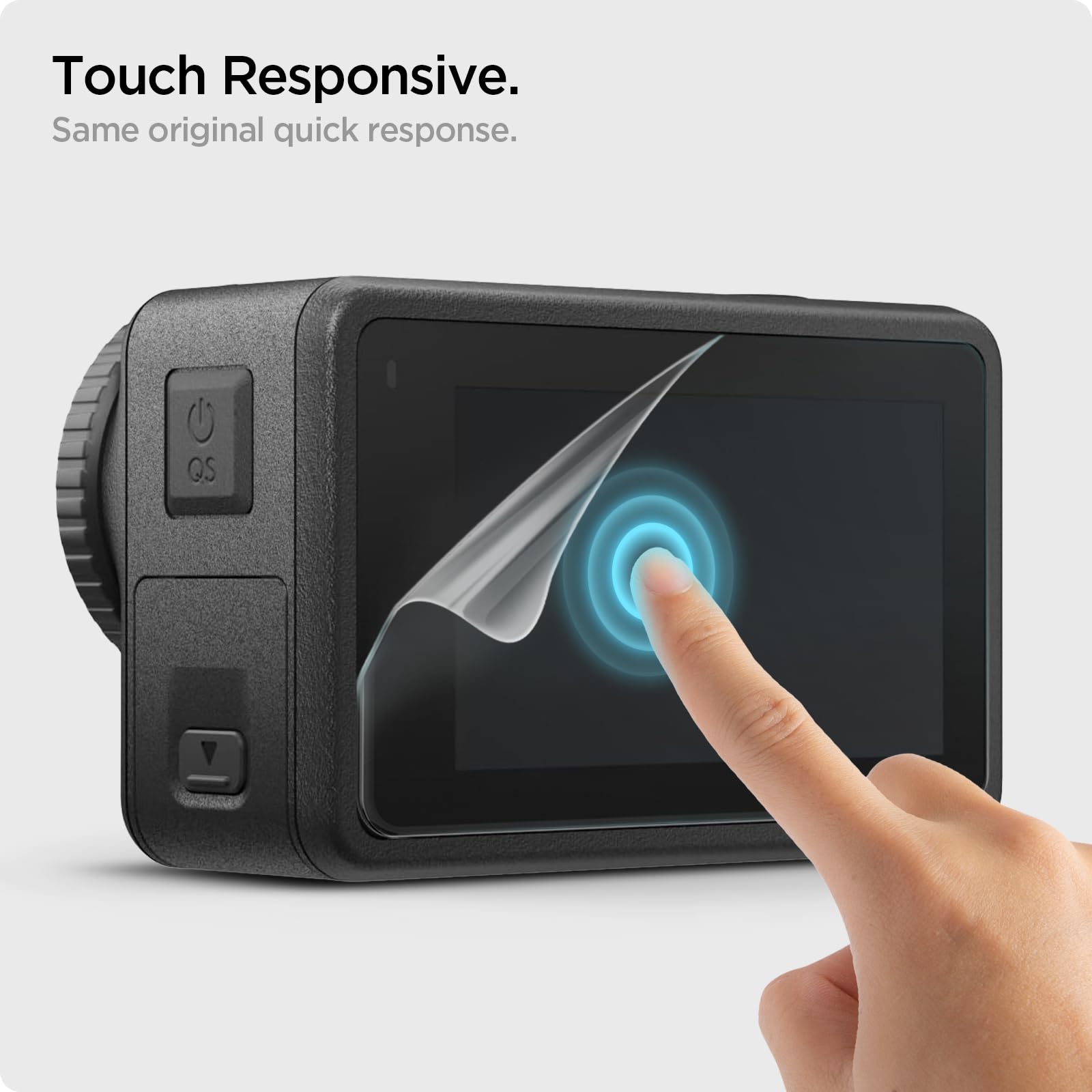Spigen Glas.tR Slim Tempered Glass Screen Protector for DJI Osmo Action 4 - 6 Pack (2 Front Screen Protectors, 2 Camera Lens Protectors, 2 Back Screen Films) - Anti-Scratch, HD Clarity for Action Camera Protection During Outdoor Adventures & Extreme Sports