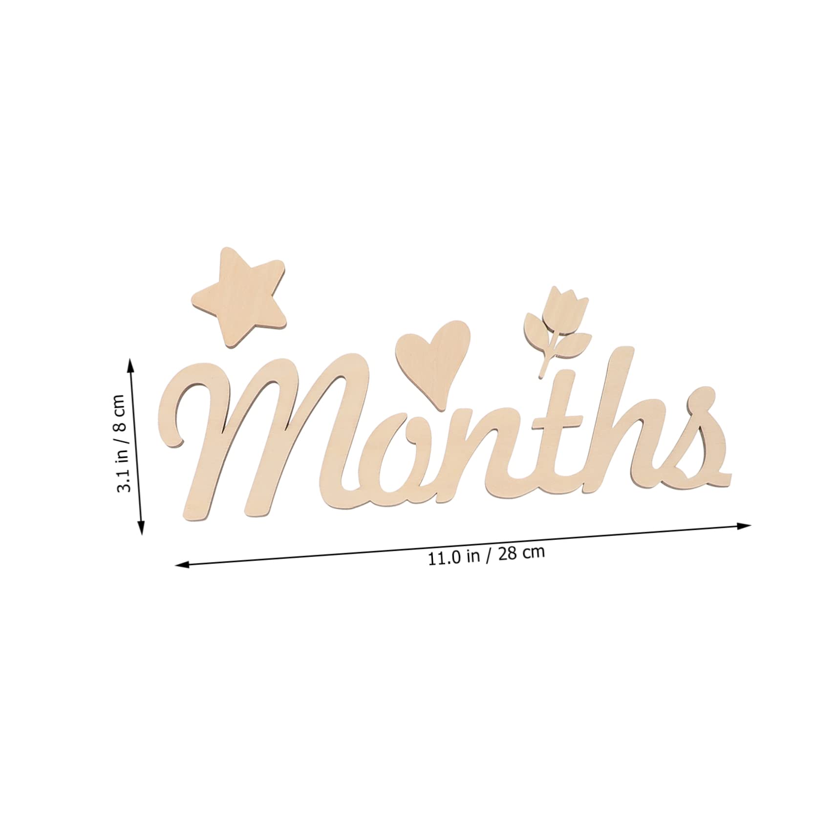 ifundom 5 Sets Wooden Baby Milestone Cards - Monthly Number Signs for Newborn Photography, Baby Shower Decor & First Birthday Party Decorations