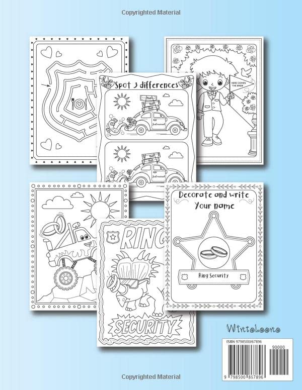 Ring Bearer Coloring & Activity Book for Boys - Fun Wedding Themed Kids Coloring Pages & Games | Perfect for Wedding Parties, Gifts & Keepsakes