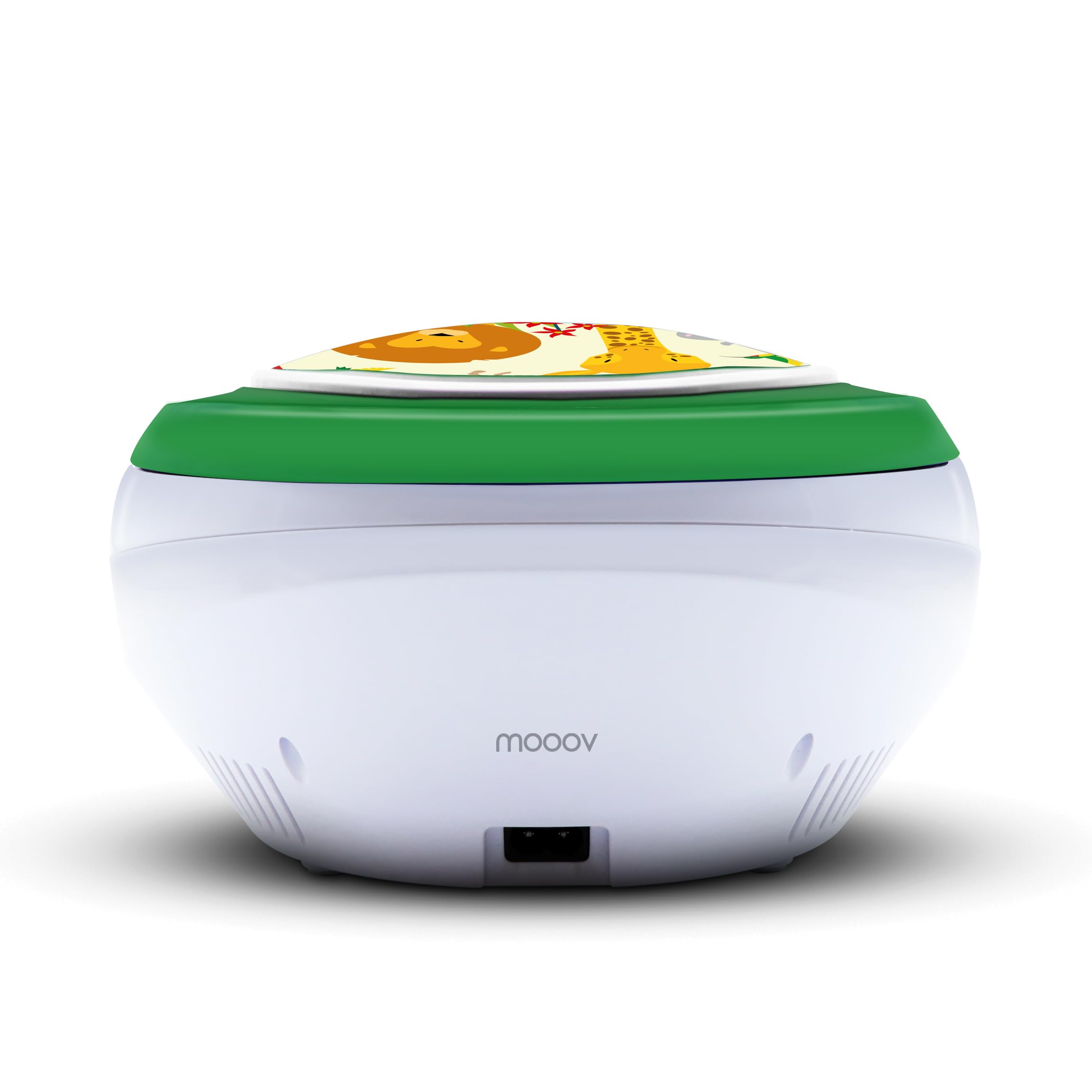 MOOOV Jungle Kids CD Player with USB & AUX-in Port - Green & White (Model 477144) - Perfect for Bedroom, Playroom & Travel Entertainment