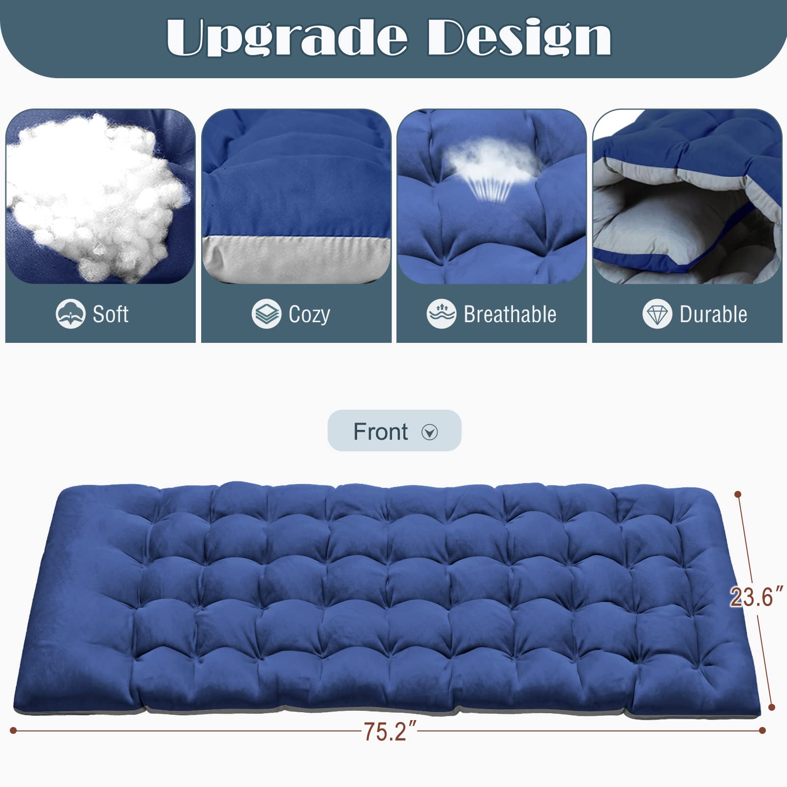 ABORON Heavy Duty Folding Lounge Chair for Outdoor - 500lb Capacity Portable Cot for Adults, Beach Poolside Sunbathing, Camping & Patio Relaxation - Sturdy Foldable Sleeping Bed for Heavy People