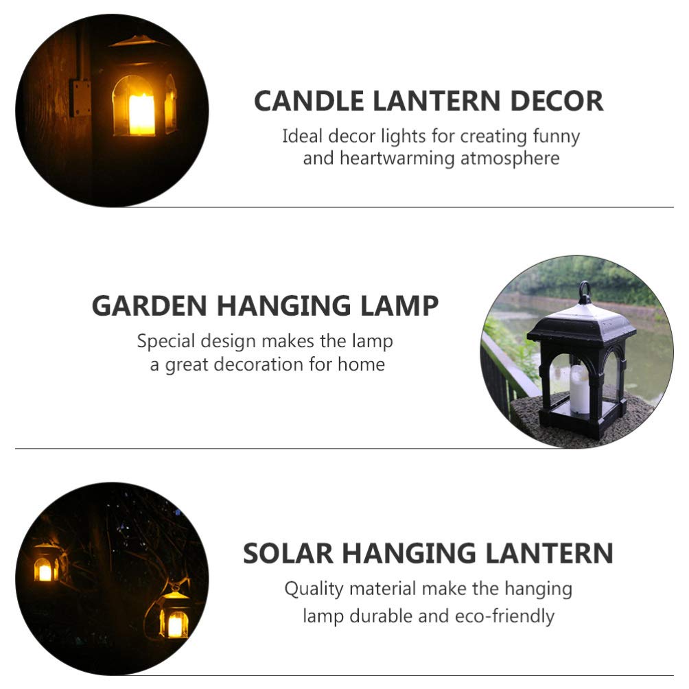 Solar Powered Hanging Lantern - Outdoor Garden Decor with Wind & Candle Effect, Waterproof LED Solar Light for Patio, Yard, Pathway & Camping (Set of 2) - Perfect for Backyard Parties, Wedding Decor & Romantic Ambiance