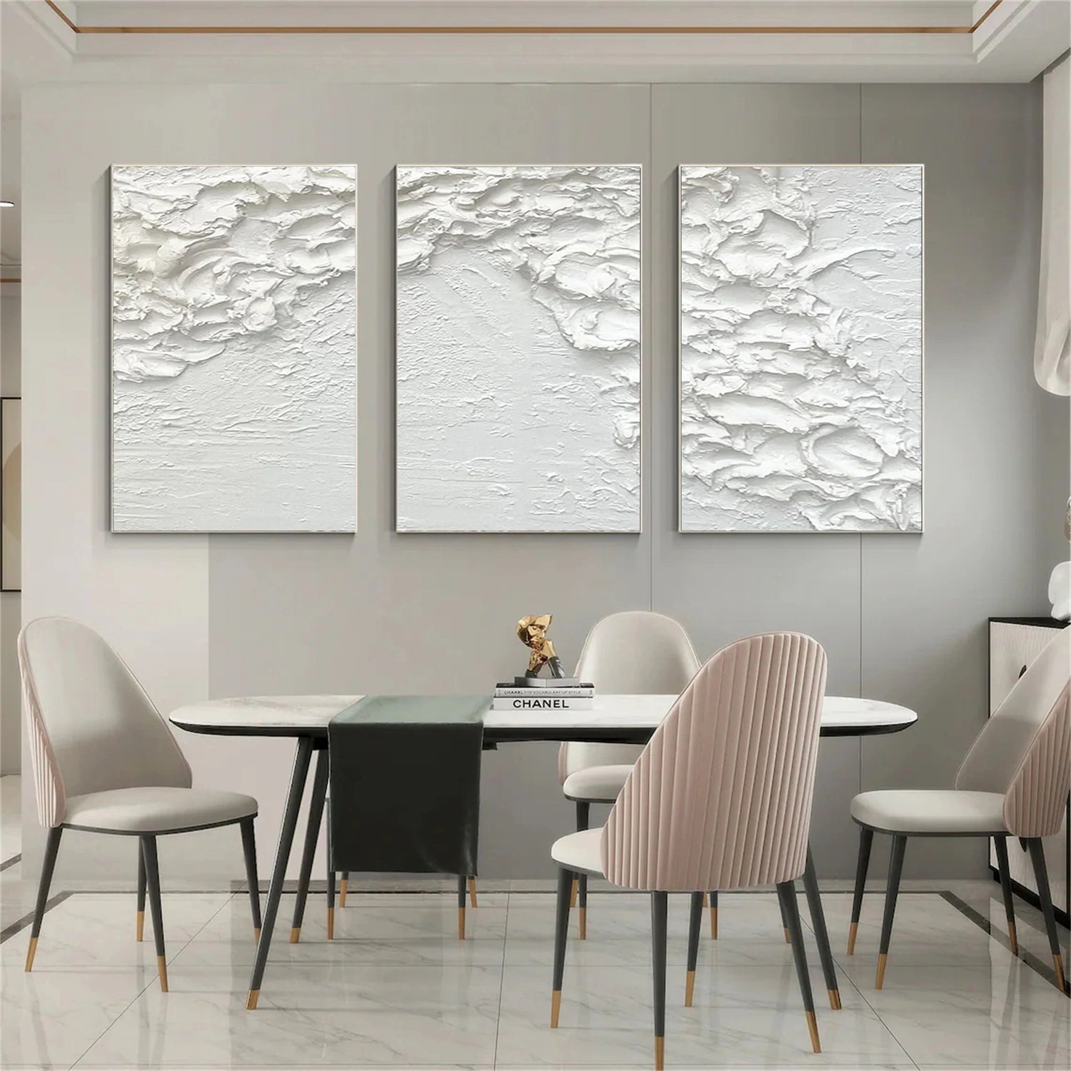 Minimalist Balance Canvas Art Set of 3 - Modern Abstract Wall Decor for Living Room, Bedroom & Office - #MM290