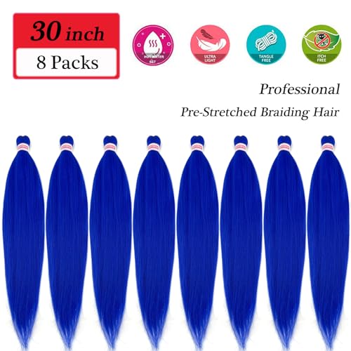Blue Braiding Hair