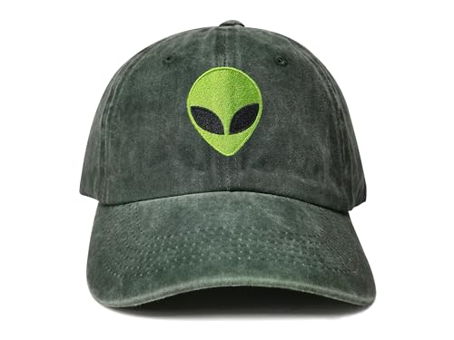 Green Alien Head (Washed Army Green)