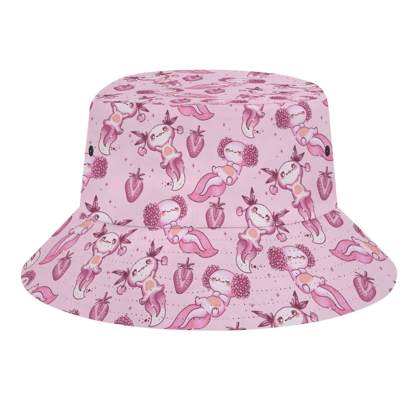 Stylish Unisex Frog Axolotl Mushroom Chicken Bucket Hat - Summer Beach Fisherman Sun Hat for Outdoor Activities, Packable Travel Cap | Perfect for Beach Vacations, Music Festivals & Casual Streetwear