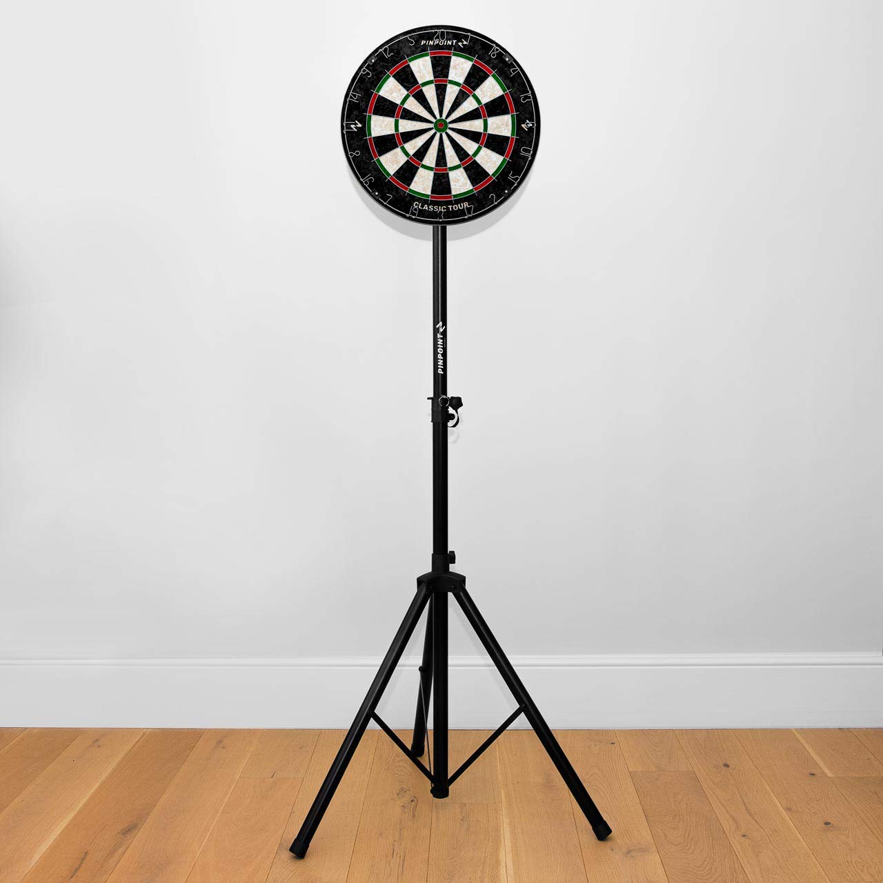 Pinpoint Classic Tour Beginner Dartboard Set - Professional Training Dart Board for Adults & Kids | Bar Games, Game Room Accessories | Includes Dartboard Surround or Stand | Perfect for Home, Office, Pub Entertainment