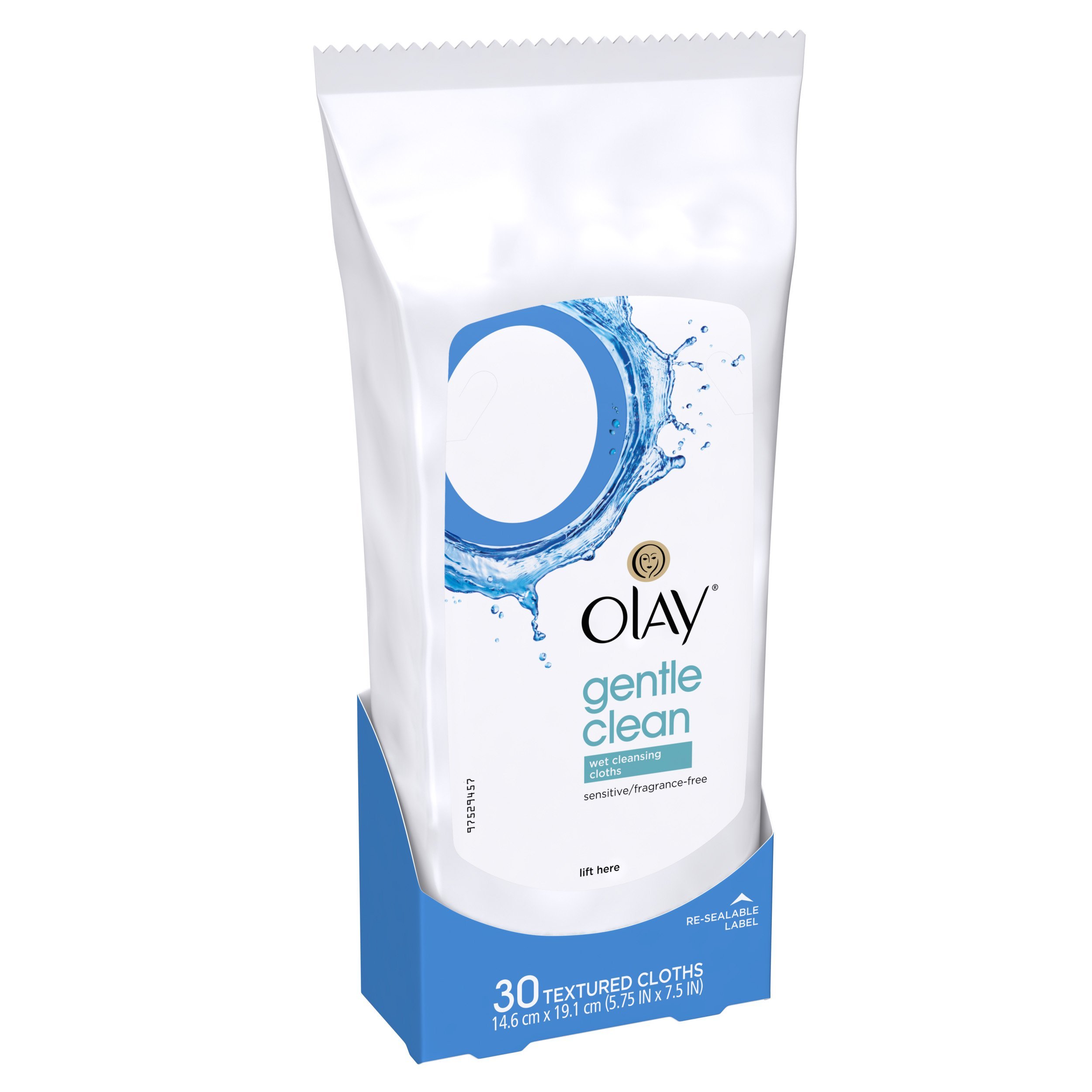 OLAY Wet Cleansing Cloths for Sensitive Skin - Fragrance-Free, Gentle Facial Cleansing Wipes (30 Count, Pack of 12) | Perfect for Travel, Gym & Daily Skincare Routine