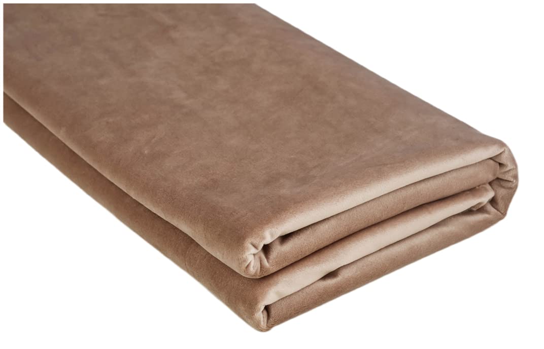 Premium Velvet Fabric for Upholstery - Sofa & Chair Cover Material (Camel, 2 Yards) - DIY Repair & Home Decor Projects - Perfect for Furniture Restoration, Cushion Covers, and Crafting