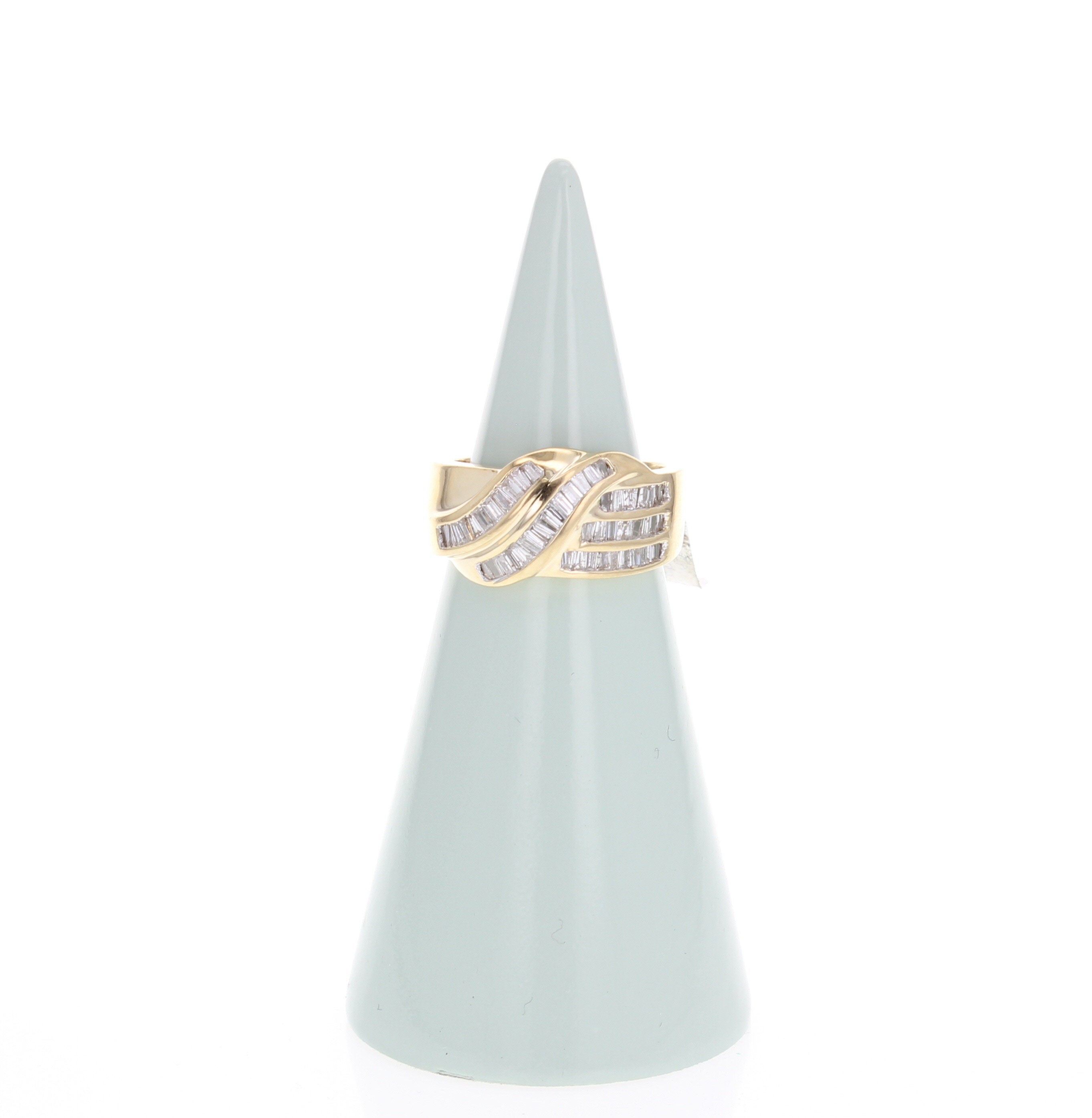 1.00cttw Baguette Diamond Cocktail Ring in 14K Yellow Gold | Elegant Party & Evening Wear Jewelry for Women