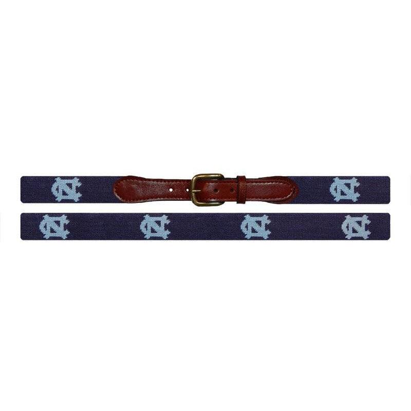 UNC Needlepoint Belt for Men & Women - Premium Embroidered Leather Belt - Stylish & Durable Fashion Accessory for Casual, Office & Formal Wear