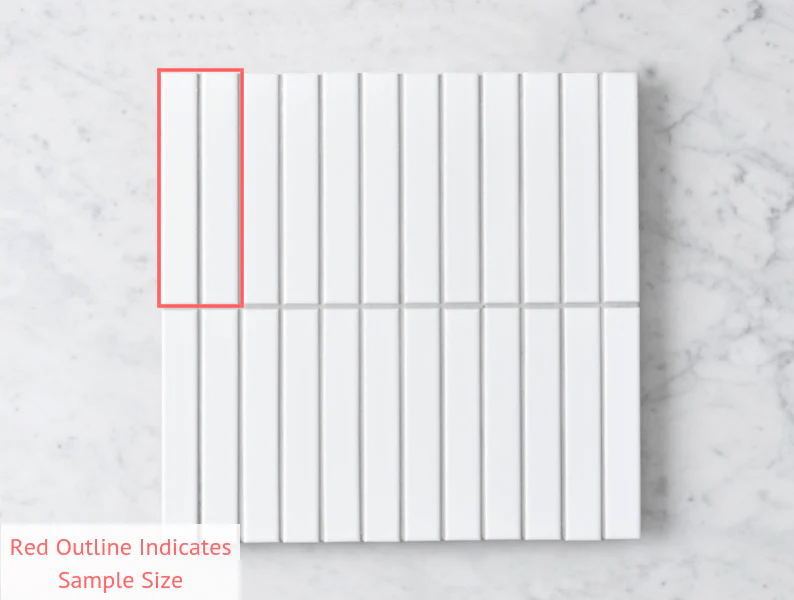 Brunswick Kit Kat Matte White Ceramic Tile - Perfect for Kitchen Backsplash, Bathroom Walls & Flooring