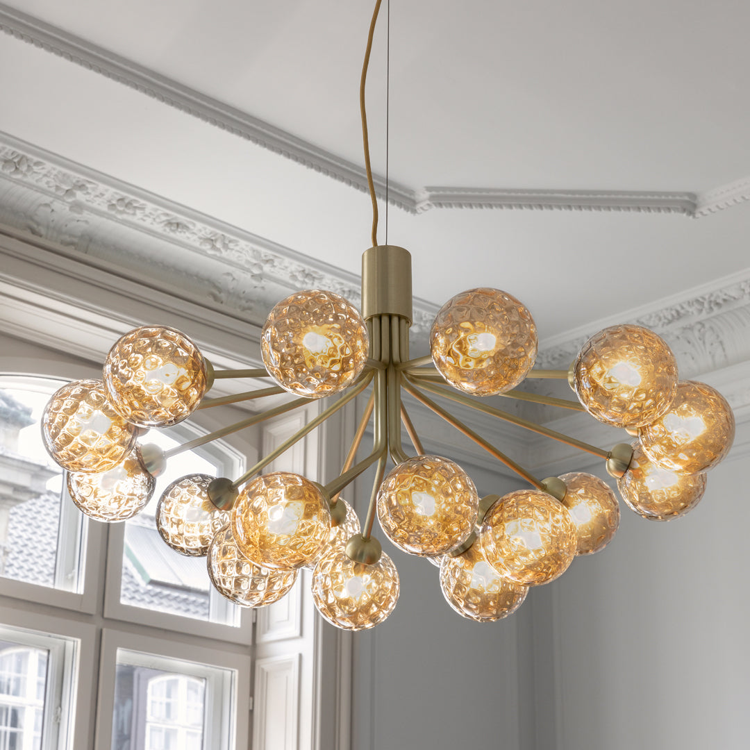 Apiales 18-Light Modern Crystal Chandelier - Elegant Dining Room Lighting Fixture for Home Decor | Perfect for Living Room, Bedroom, or Entryway