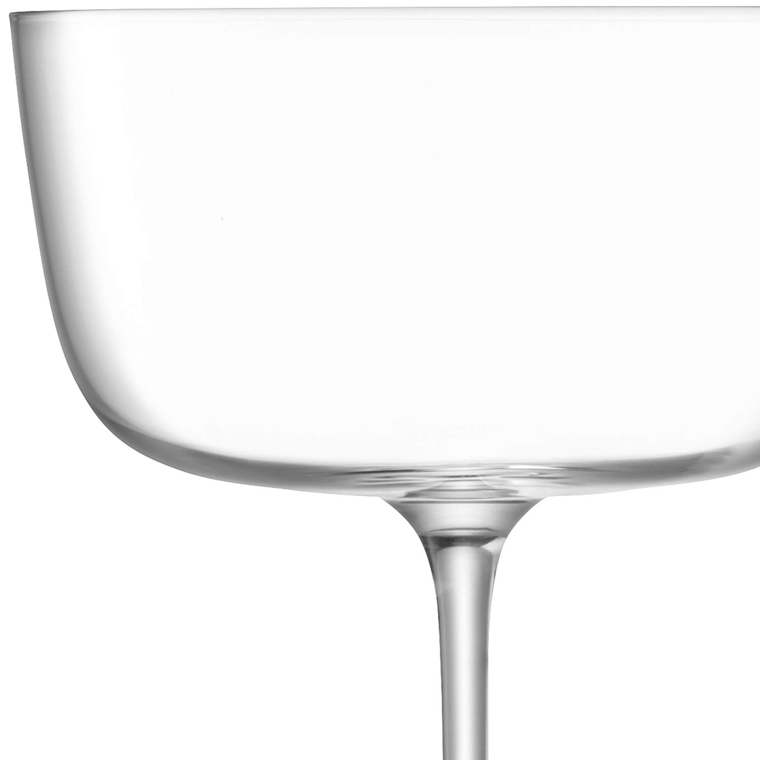 LSA International Borough Cocktail Saucer Set of 4 - 240ml Clear Glass Dishwasher Safe Barware (BG07) - Perfect for Cocktail Parties, Home Bars & Elegant Entertaining