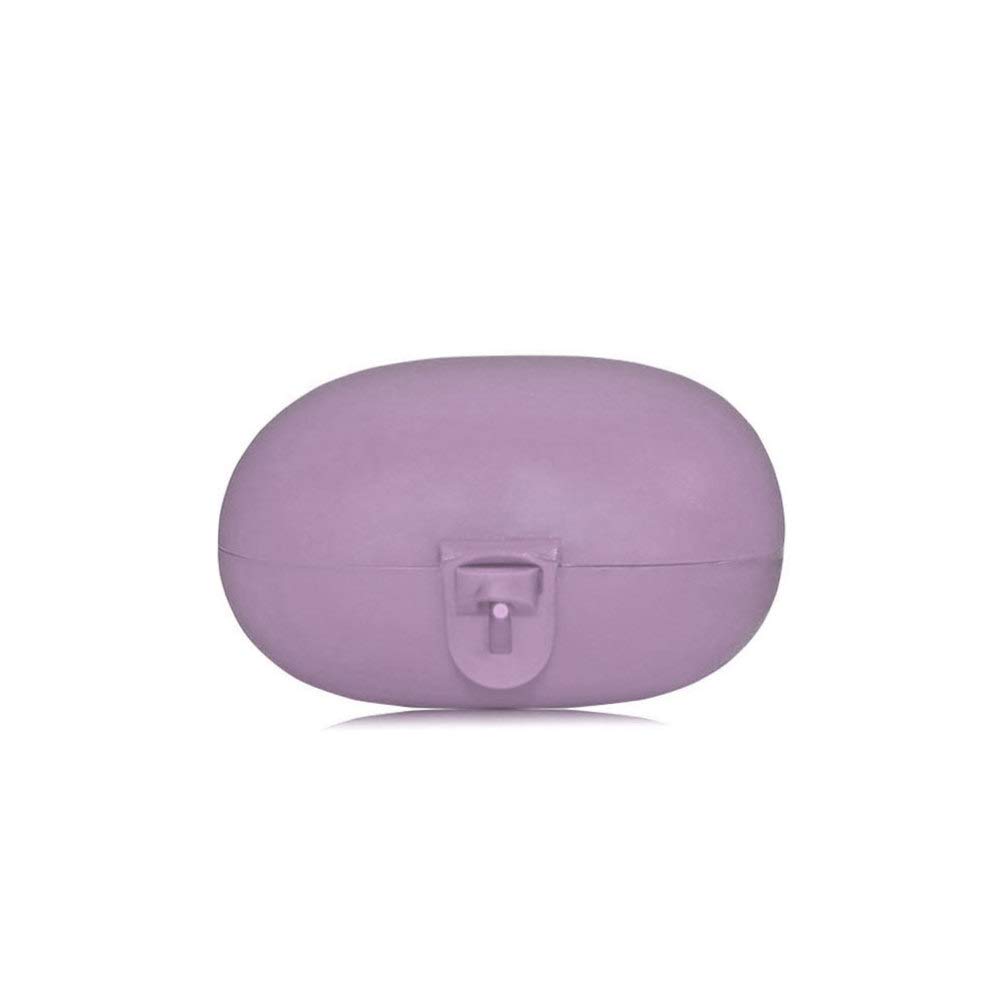 Powerbeats Pro Case Cover - Shockproof Silicone Full Protective Case with Carabiner for Beats by Dre (Grey Purple) - Perfect for Gym, Running, Travel & Outdoor Activities