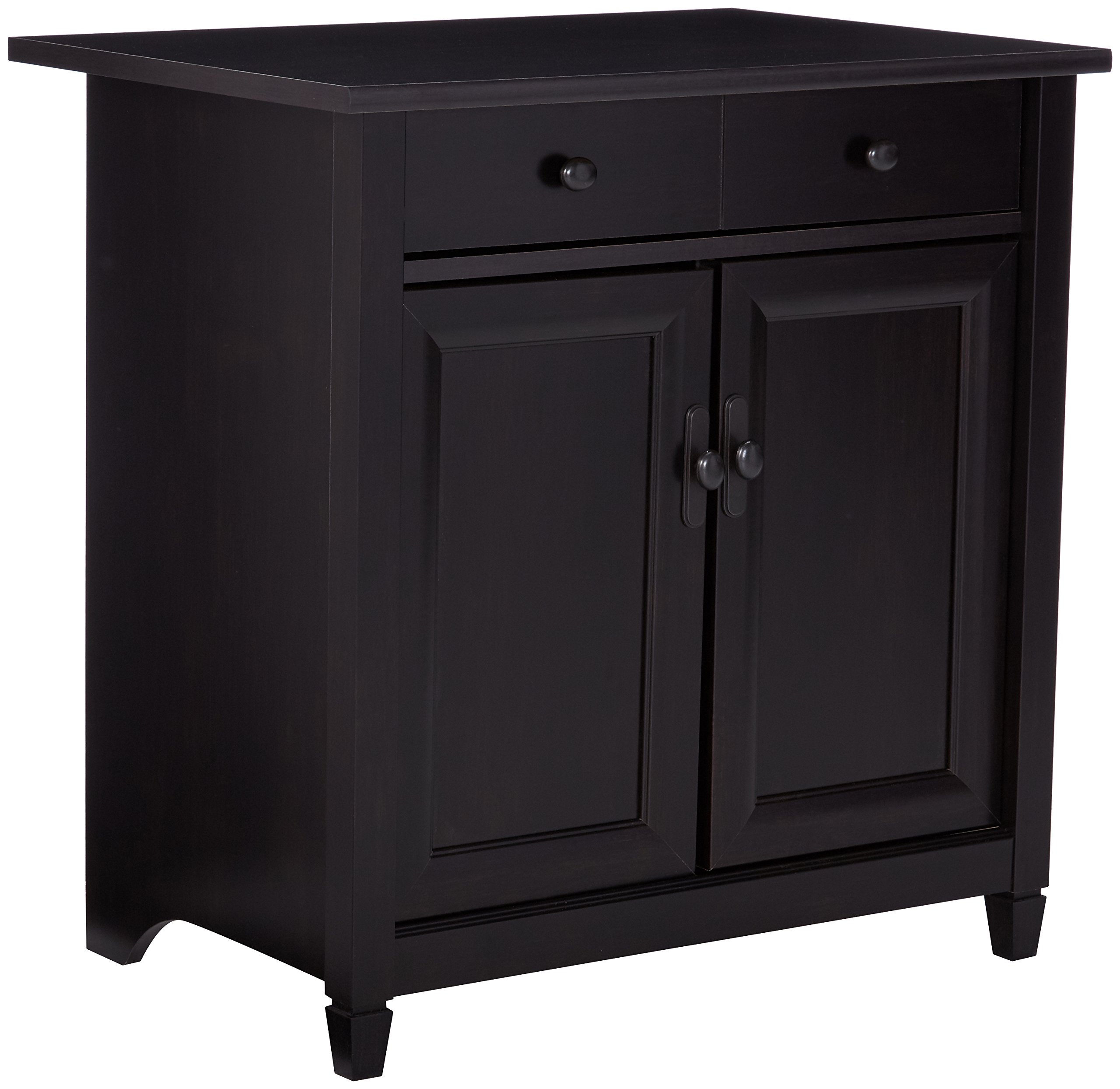Sauder Edge Water Utility Cart - Multi-Purpose Storage Bookcase & Stand for Home, Office, or Kitchen Organization