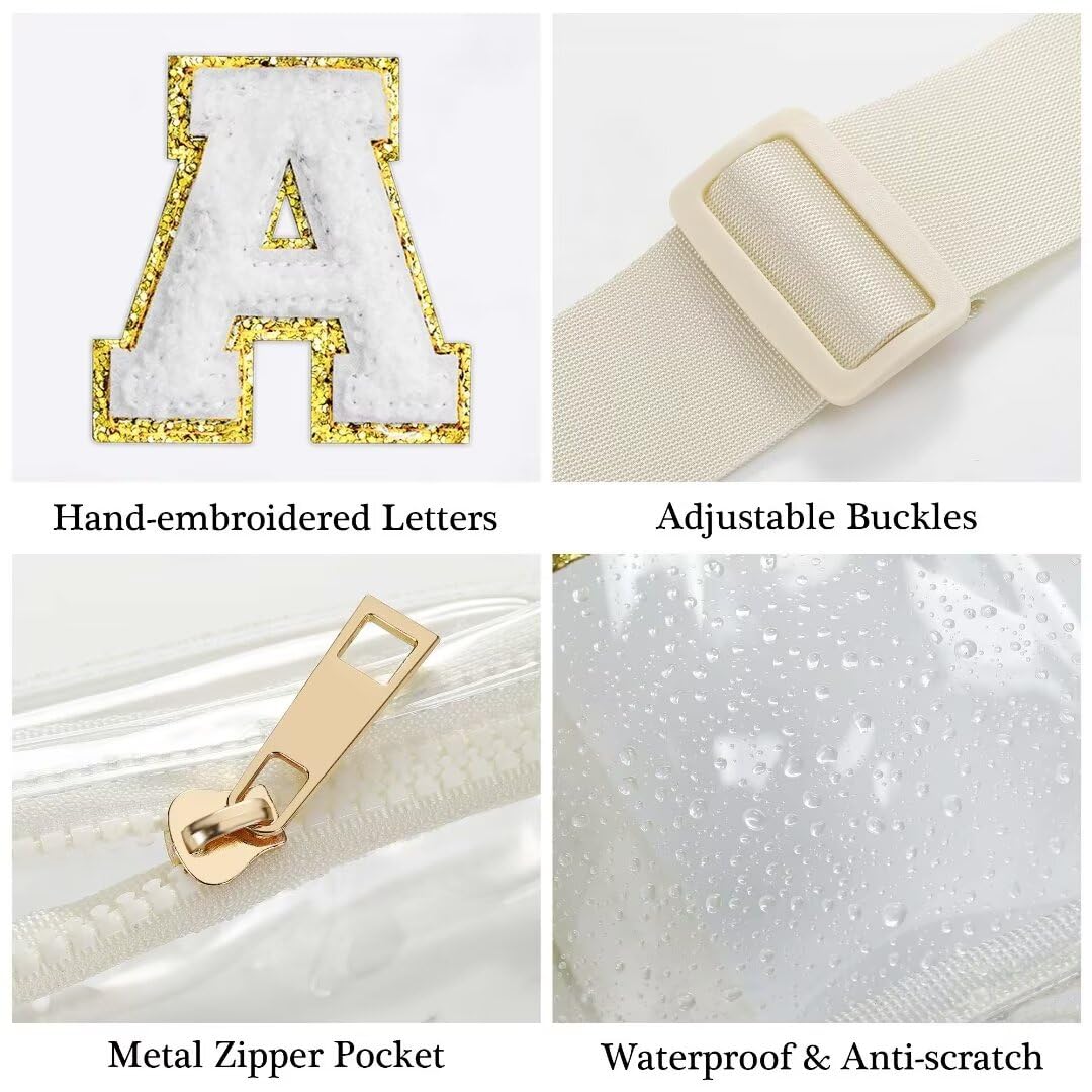 Personalized Beige Initial Belt Bag for Women - Perfect Birthday Gift for Mom, Grandma & Nana | Trendy Waist Pack for Shopping, Travel & Everyday Use