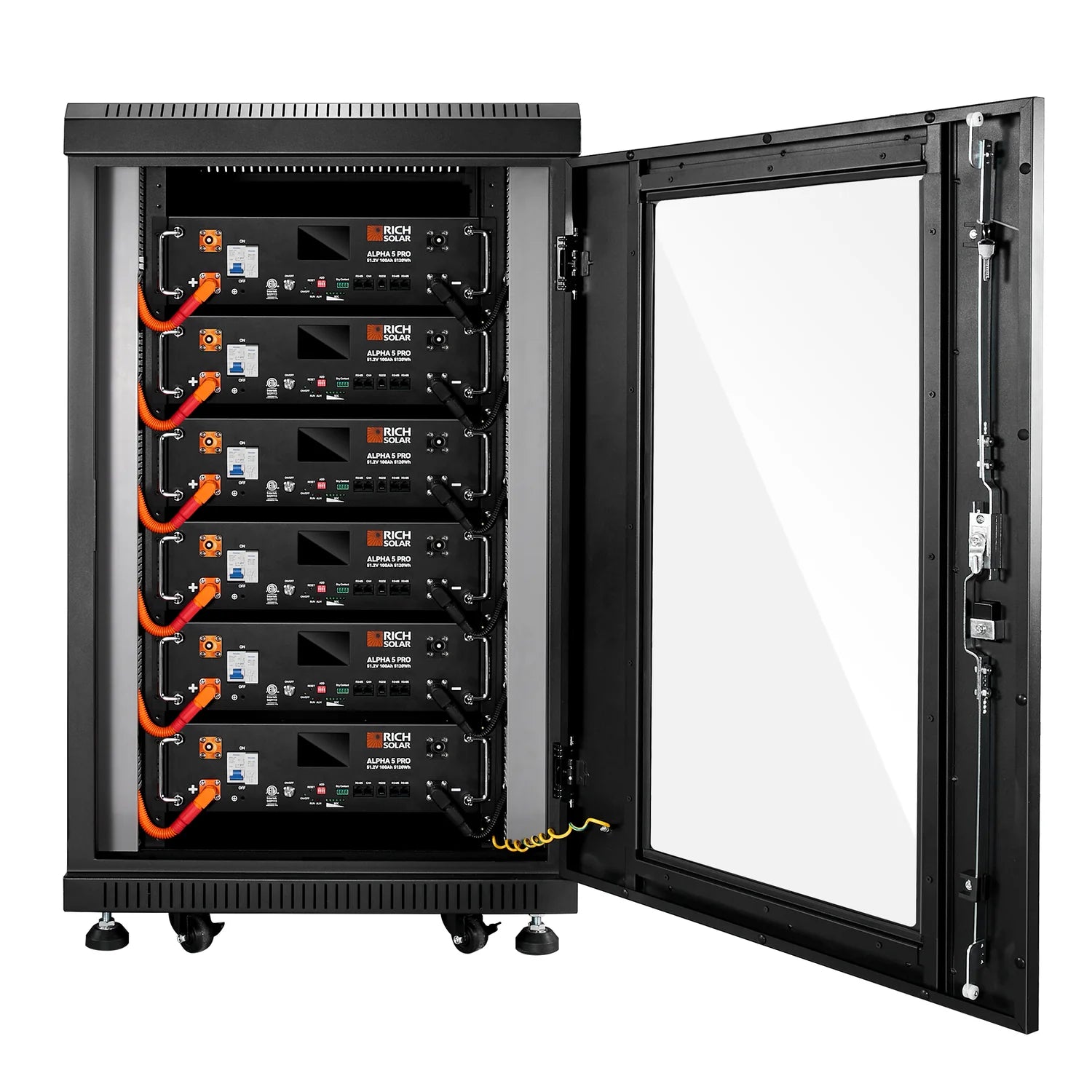 Rich Solar ALPHA 5 PRO Solar Battery Rack - Heavy Duty Mounting System for 12V/24V Batteries - Perfect for Off-Grid Solar Power, RV, Marine & Home Energy Storage