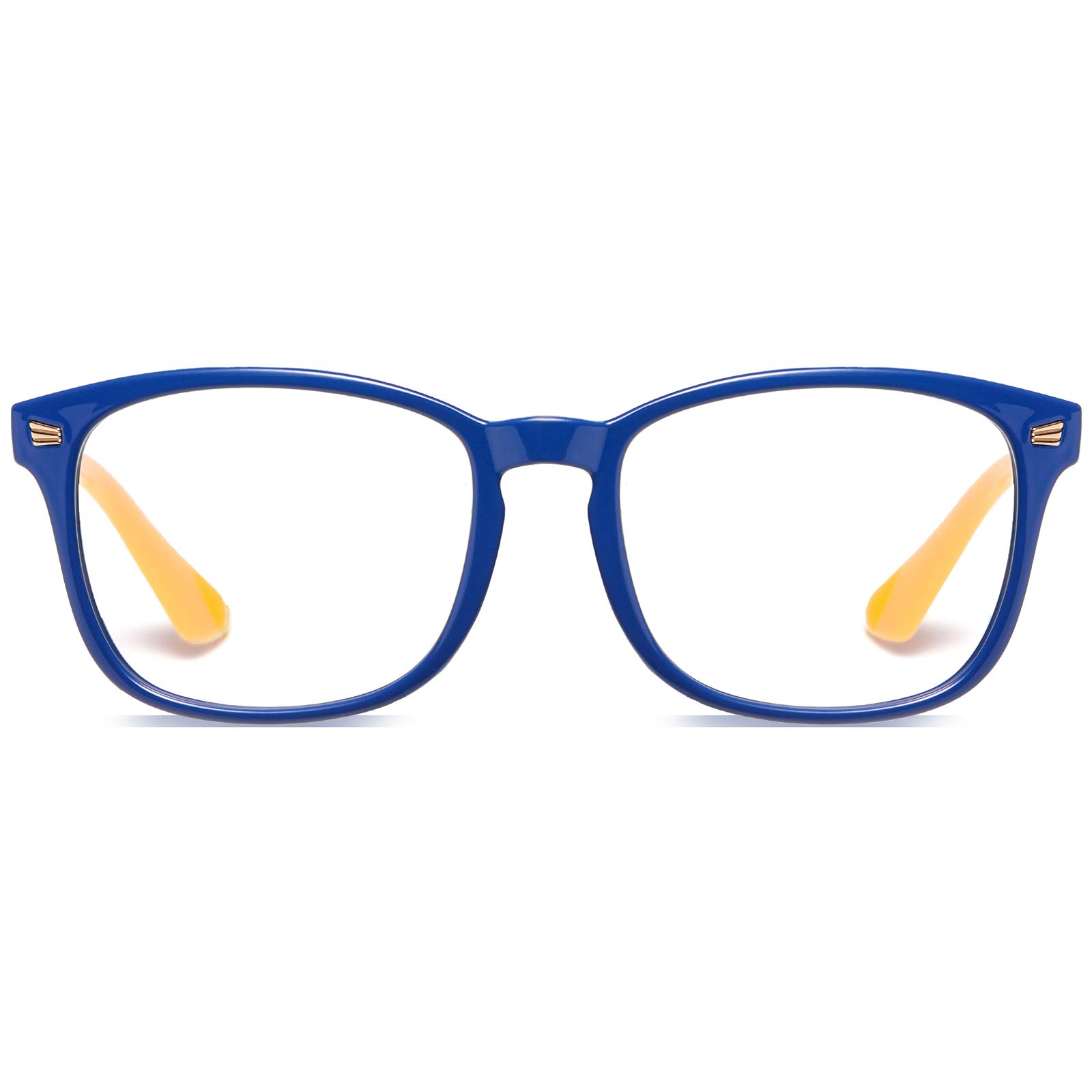 DUCO Kids Blue Light Blocking Glasses for Girls & Boys Age 6-10 - Anti UV Computer Gaming Eyewear with Stylish Frame (K028) - Perfect for Online Classes, Video Games & Screen Time Protection