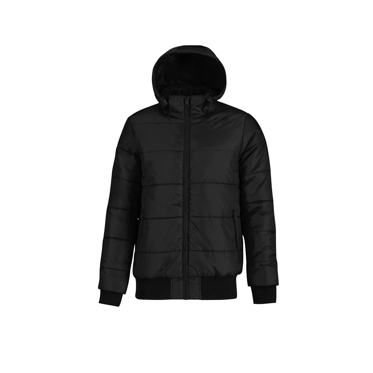 Men's Superhood Padded Bomber Jacket - Warm Winter Coat with Hood for Outdoor Activities, Streetwear Fashion & Casual Wear