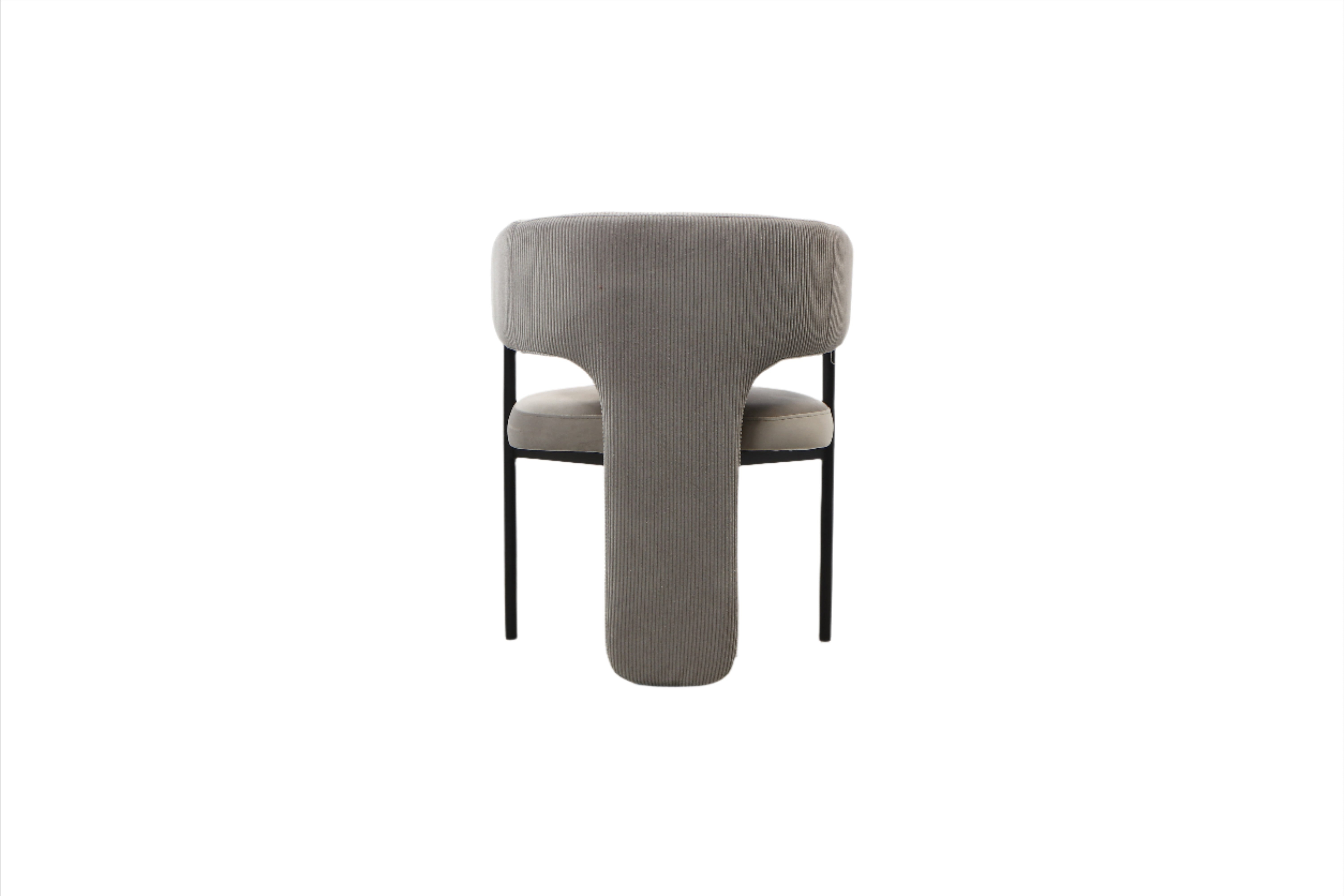 Sabrina Gray Corduroy Armchair Dining Chair - Comfortable Upholstered Seat for Kitchen, Dining Room & Office