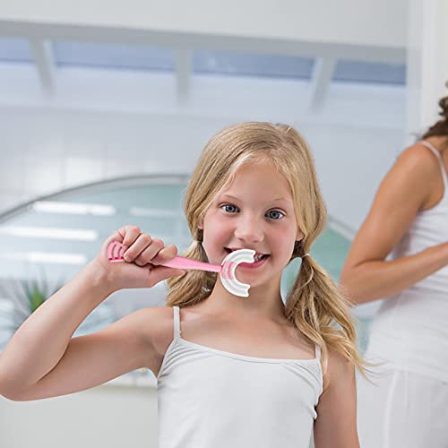 Simayixx U-Shaped Kids Toothbrush - Gentle Whitening Toothbrush for Children & Teens with Sensitive Teeth & Tender Gums (Pack of 2) - Perfect for Daily Oral Care & Travel Use