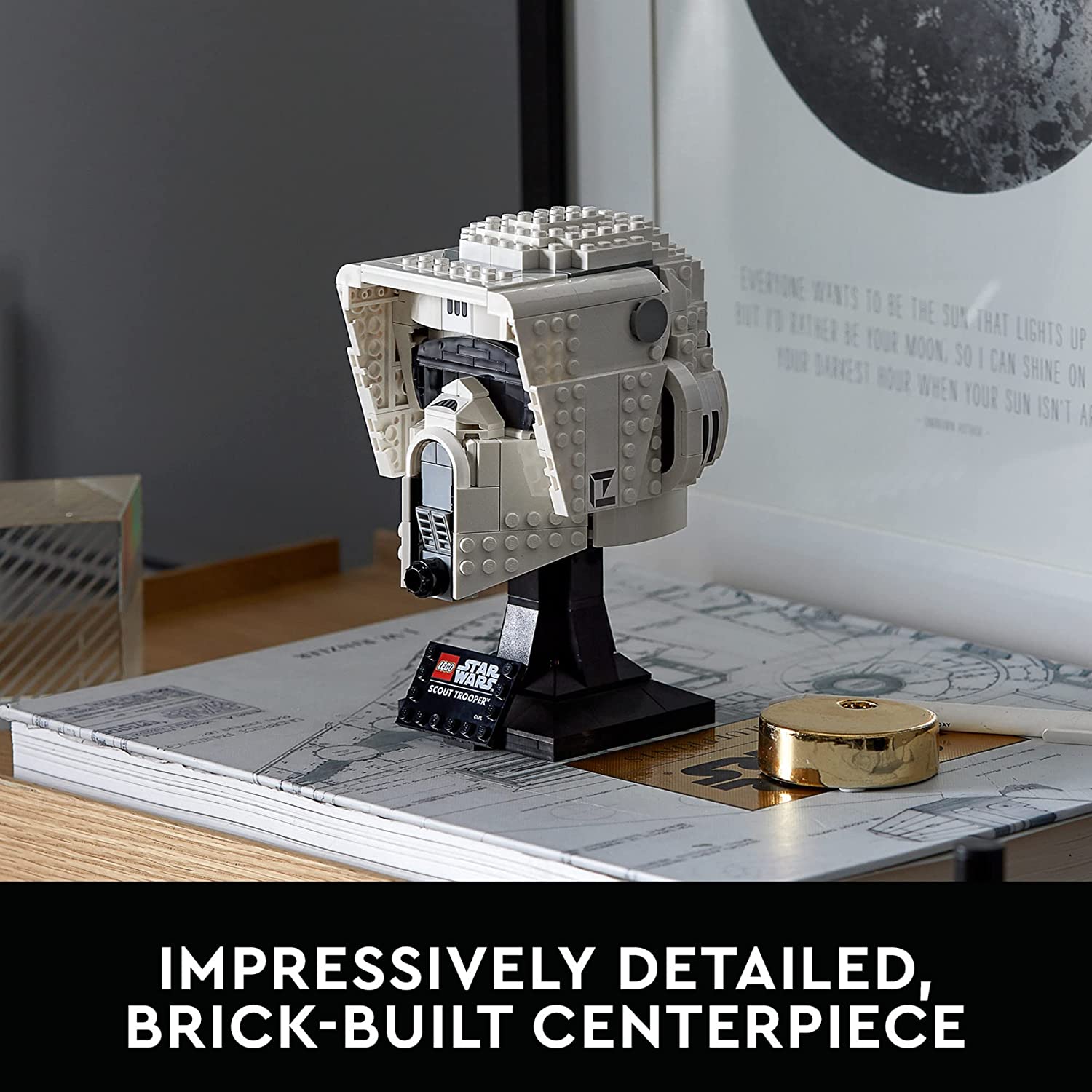 LEGO Star Wars Scout Trooper Helmet 75305 Building Kit - Collectible Star Wars Helmet Model for Adults - Perfect for Display & Star Wars Fans Collection