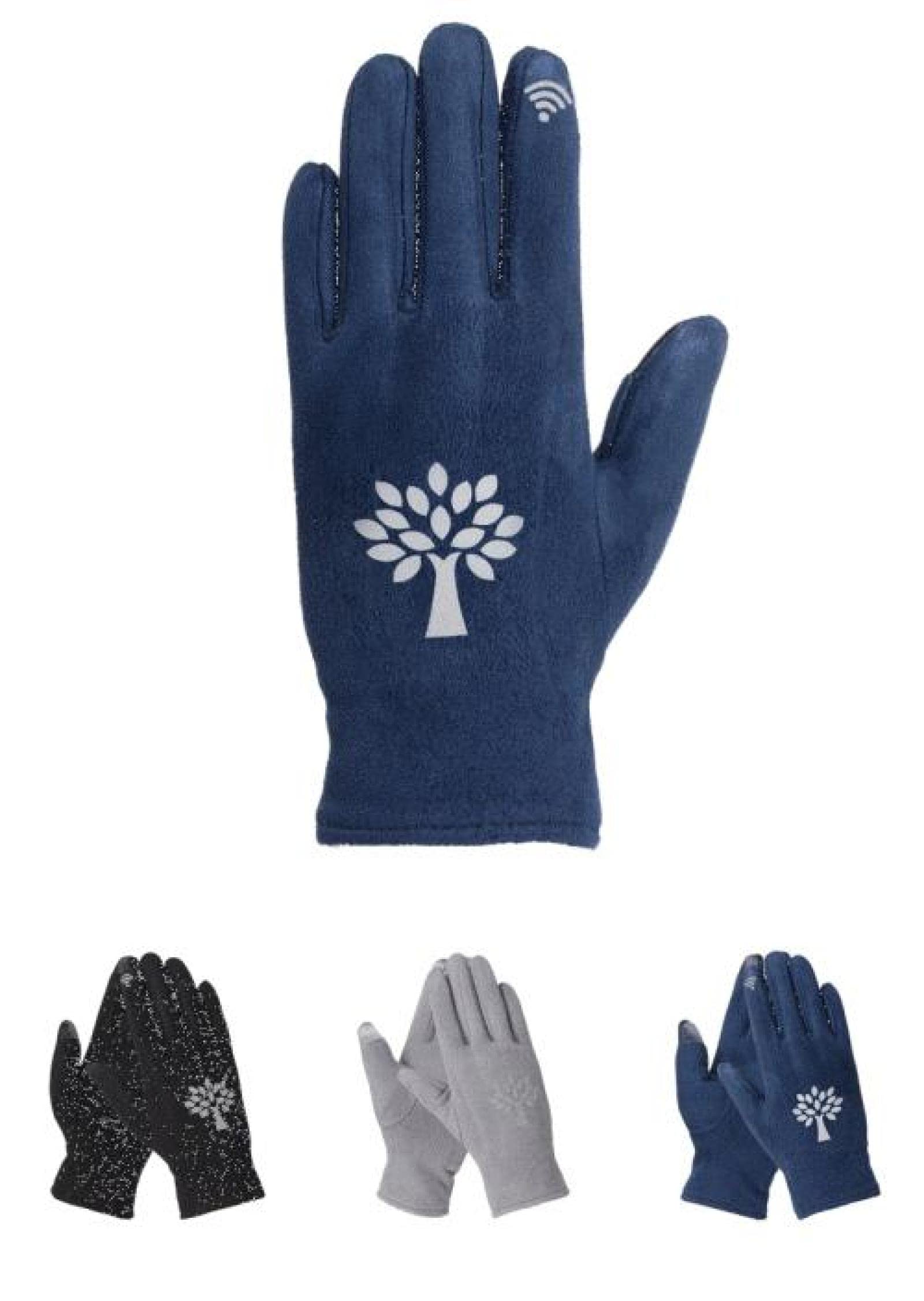 Touch Screen Gloves for Women - Winter Warm Luminous Suede Gloves with Finger Touch Sensitivity - Perfect for Cold Weather, Smartphone Use & Outdoor Activities