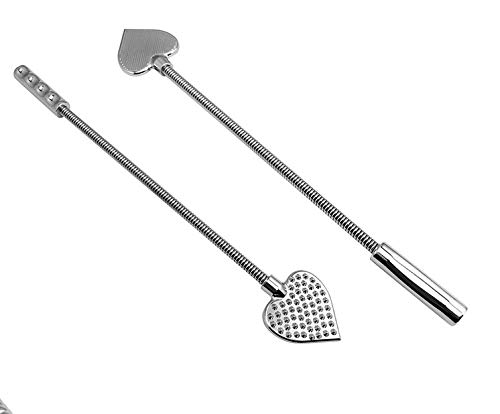 Metal Spanking Paddle - SM Bondage Whip for Couples, BDSM Toy with Heartbeat Design - Perfect for Sensual Play & Flirting in the Bedroom