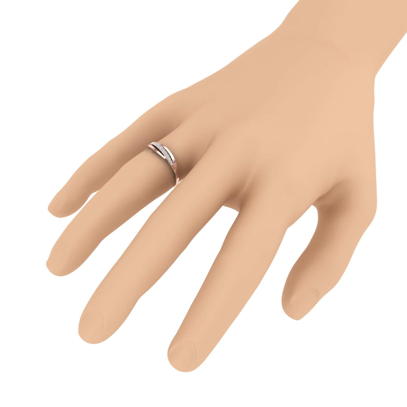 1/11 Carat Round Diamond Anniversary Wedding Band Ring in 10K Gold (I1-I2 Clarity) - Perfect for Engagement, Proposal & Anniversary Gifts - Elegant Jewelry for Women & Brides