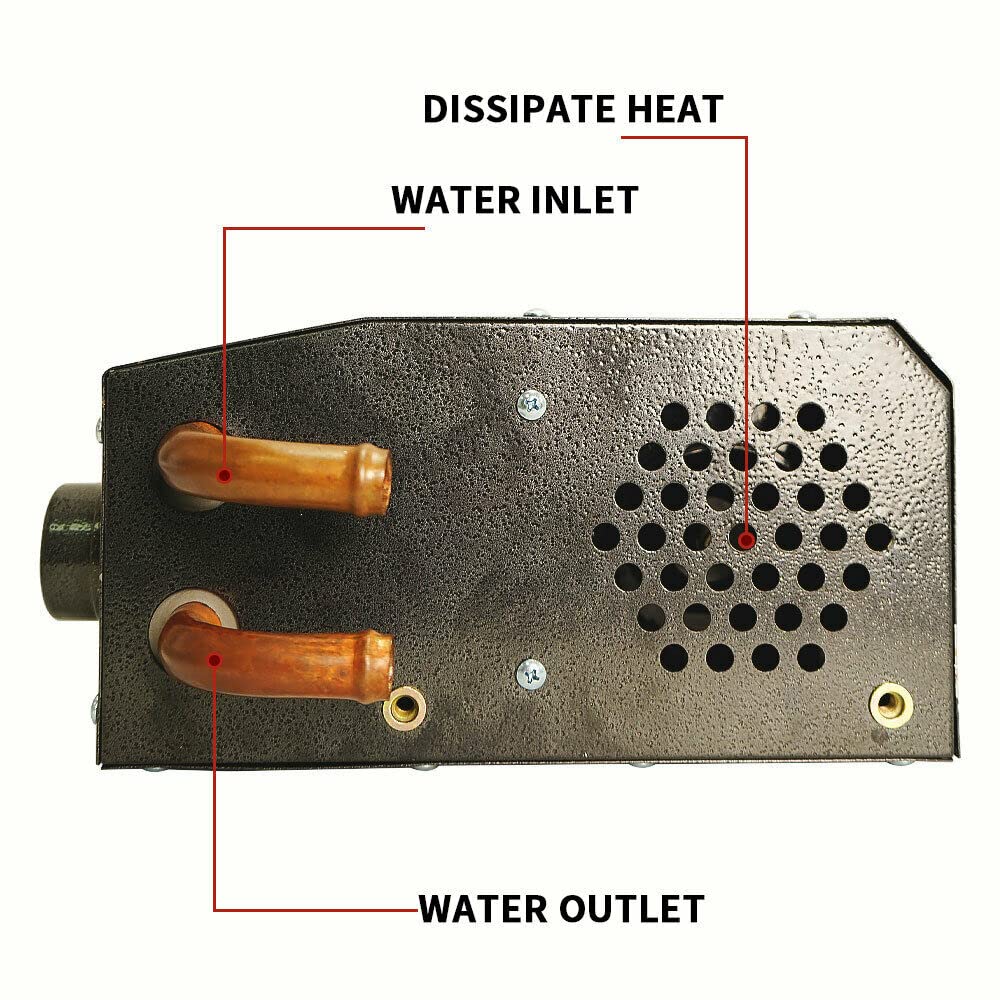 12V Compact Hydronic Heater with 3-Speed Fan - 8500 BTU Heating, 80 CFM Airflow, 4 Front Vents & Mountable Switch - Perfect for Cars, Trucks, Boats, RVs & UTVs - Defrost Windows & Warm Cabin in Winter