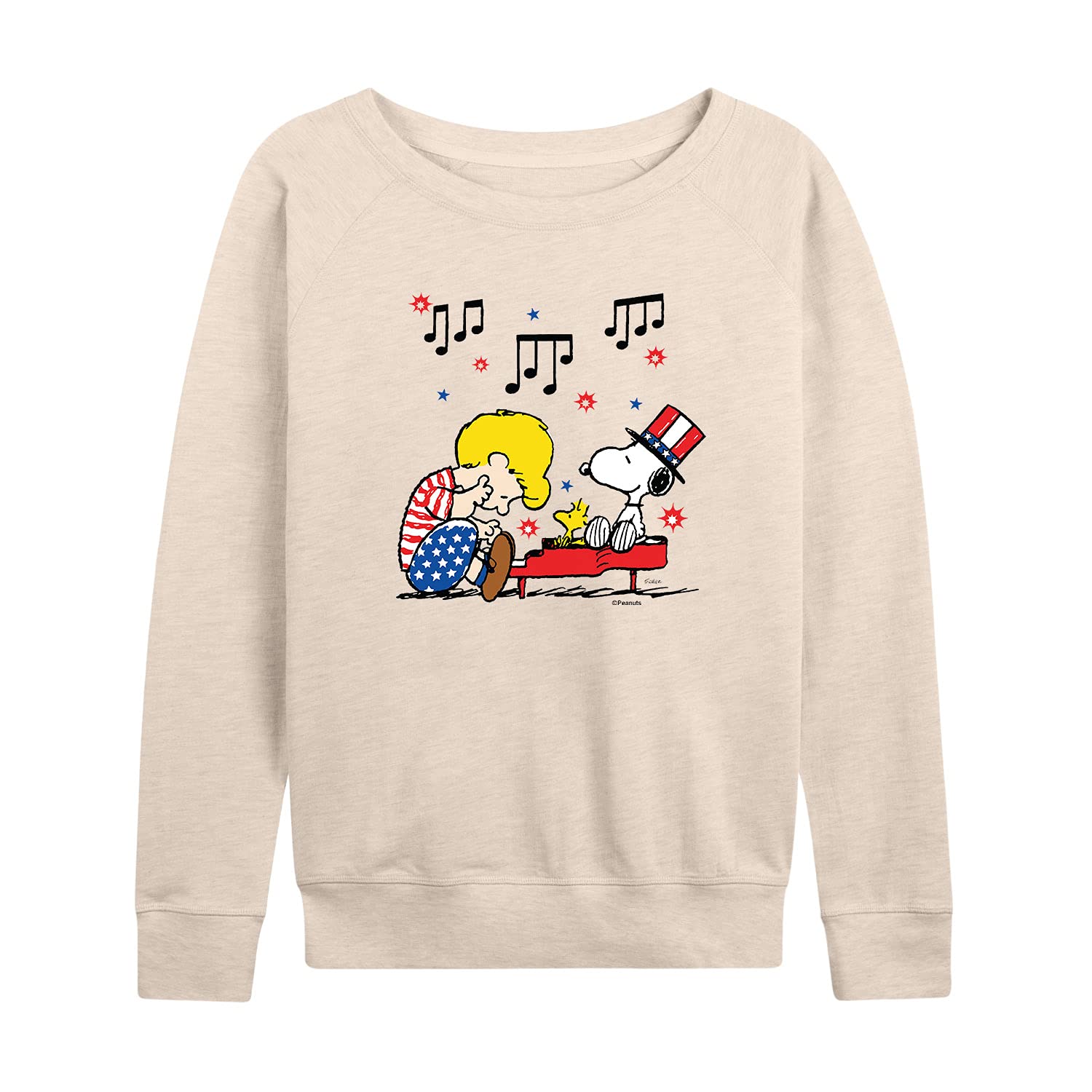 HYBRID APPAREL Women's Peanuts Graphic French Terry Pullover Hoodie | American Cartoon Sweatshirt | Casual Loungewear & Streetwear Fashion