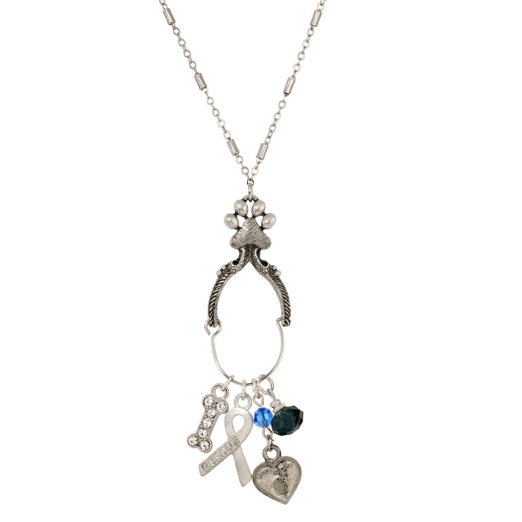 1928 Jewelry Live Love Rescue Charm Holder Necklace - 26