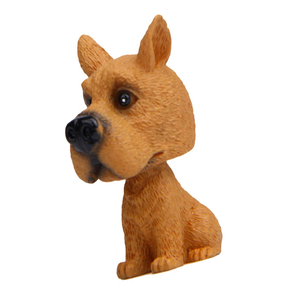 Obuyke Nodding Dog for Car Dashboard - Cute Puppy Toy Gift for Kids & Adults - Brown Schnauzer Dog for Road Trips