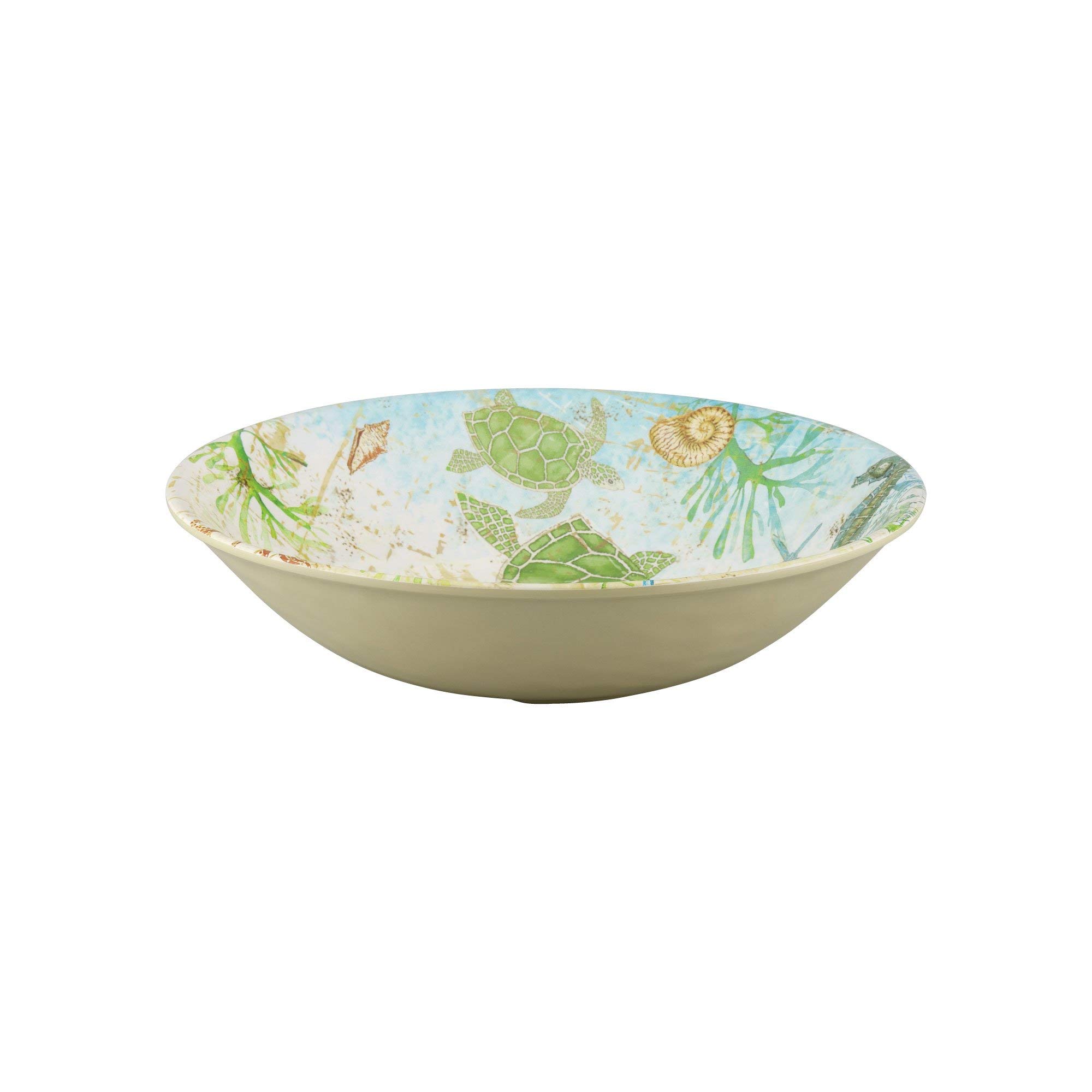 Premium 12-Piece Melamine Dinnerware Set - Includes 4 Dinner Plates, 4 Salad Plates & 4 Bowls - Shatterproof & Lightweight - Perfect for Outdoor Dining, Picnics, Camping & RV Trips - Sea Turtle Design