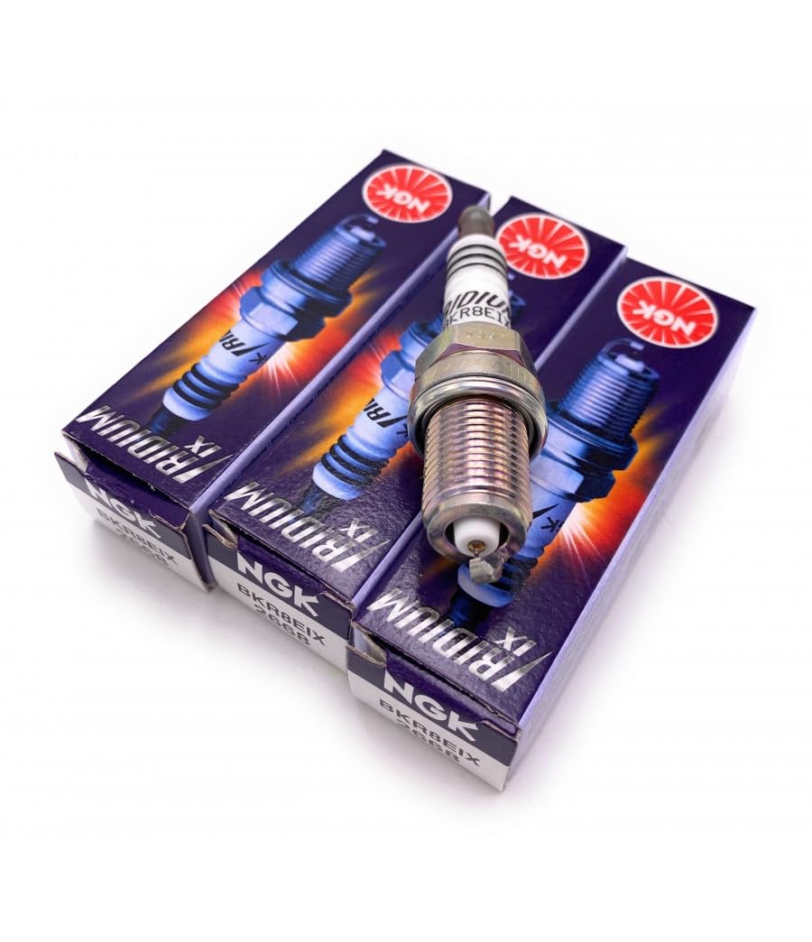 NGK Iridium IX Spark Plug BKR8EIX 2668 (4 Pack) - High Performance Spark Plugs for Cars, Trucks & Motorcycles - Improves Fuel Efficiency & Engine Power