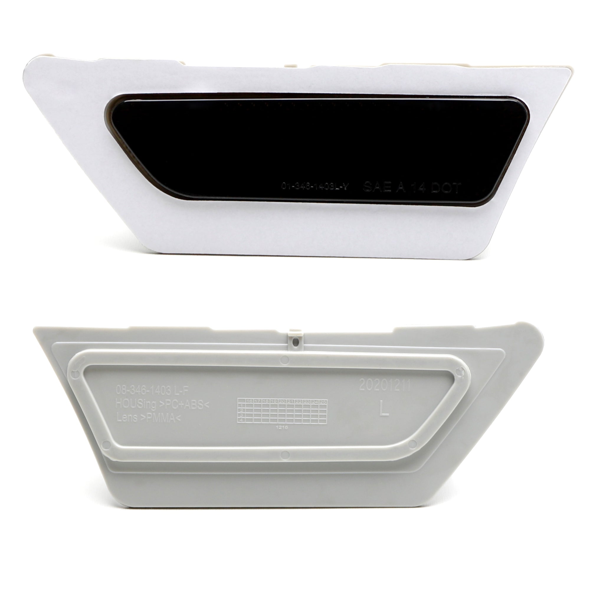Replacement Euro Black Front Bumper Side Marker Lens for 2017-2018 Audi A4 S4 4-Door Sedan - Perfect for Night Driving & Custom Car Styling