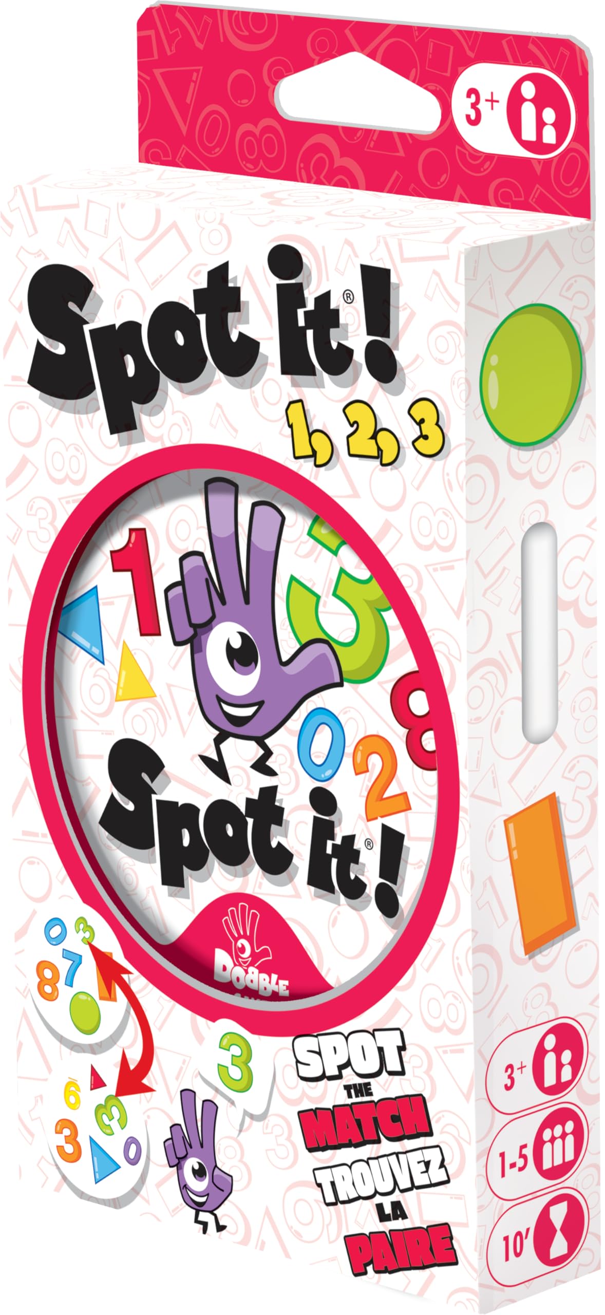 Spot It! 123 Blister Eco Card Game - Pack of 30 Cards with Rulebook for Kids Ages 3+ | Fun Number Learning & Matching Game for Preschoolers, Family Game Night & Classroom Activities